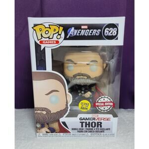 Funko Pop! Marvel Avengers GamerVerse Thor Bobble Head Glows in the Dark #628